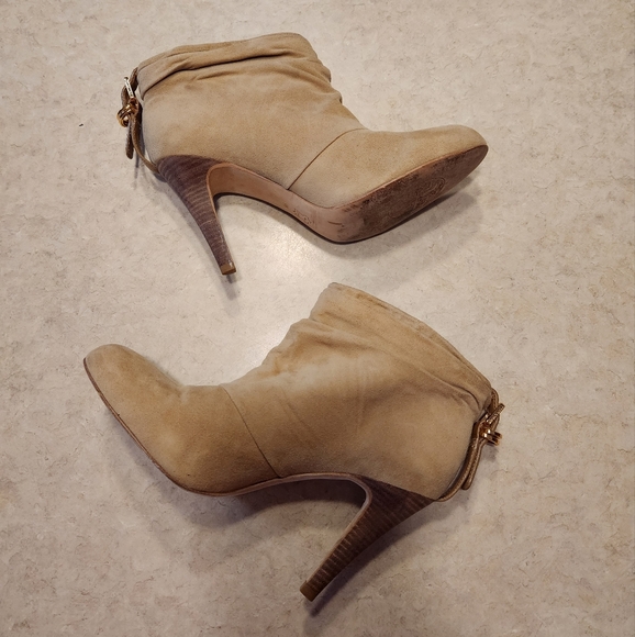 Tory Burch Suede Buckle Ankle Booties - Picture 2 of 11